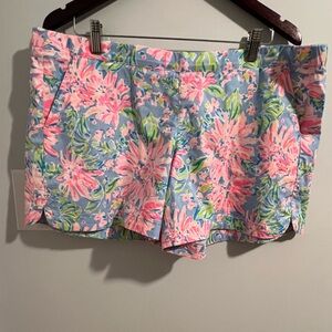 Lilly Pulitzer Pink and Blue Floral Women's Shorts